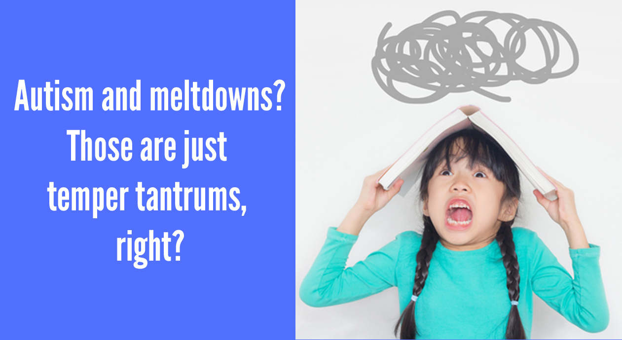 Autism and meltdowns: those are just temper tantrums - right?