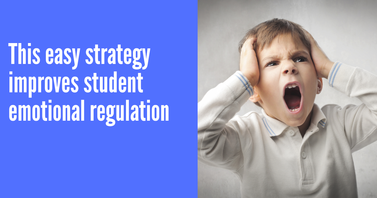 This easy strategy improves student emotional regulation
